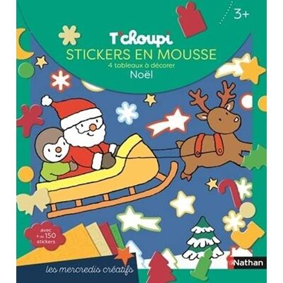 T'Choupi Stickers En Mousse - 4 Tableaux À Décorer - Noël - Publicité T'Choupi Stickers En Mousse - 4 Tableaux À Décorer - Noël - Publicité