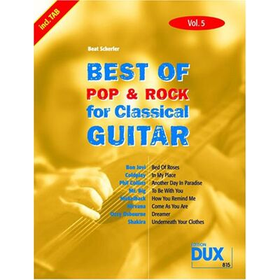 Collectif Best Of Pop & Rock For Classical Guitar Vol 5. Gitarre, Tabulatur - Publicité Collectif Best Of Pop & Rock For Classical Guitar Vol 5. Gitarre, Tabulatur - Publicité