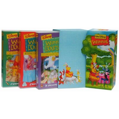 Walt Disney Coffret Winnie L'Ourson 3 Vhs : Une Leçon D'Entraide / Winnie Fait La Fête / Les Souhaits De Winnie - Publicité Walt Disney Coffret Winnie L'Ourson 3 Vhs : Une Leçon D'Entraide / Winnie Fait La Fête / Les Souhaits De Winnie - Publicité
