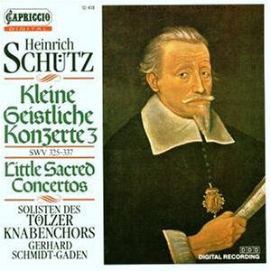 Tölzer Knabenchor Kleine Geistliche Konzerte Swv 325-337 - Publicité Tölzer Knabenchor Kleine Geistliche Konzerte Swv 325-337 - Publicité