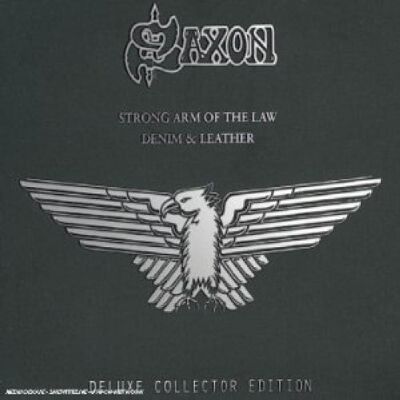 Saxon Strong Arm Of The Law / Denim & Leather - Publicité Saxon Strong Arm Of The Law / Denim & Leather - Publicité