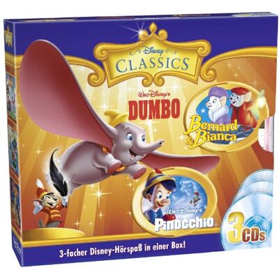Walt Disney Classics-Box Dumbo,Pinochio,Bernhard & Bianca - Publicité Walt Disney Classics-Box Dumbo,Pinochio,Bernhard & Bianca - Publicité