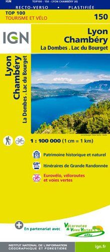 Collectif Ign 1 : 100 000 Lyon Villefranche-Sur-Saone:  100 Tourisme Et Découverte. Patrimoine Historique Et Naturel / Courbes De Niveau / Itinéaires De Randonnée / Compatible Gps