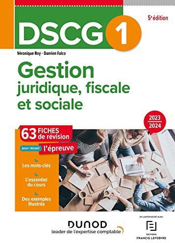 Véronique Roy Dscg 1 Gestion Juridique, Fiscale Et Sociale - Fiches 2023-2024: Fiches De Révision 2023-2024