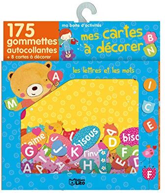 Matilde Portalés Mes Cartes A Decorer Avec Gommettes : Les Lettres Et Mots - Dès 3 Ans: 175 Gommettes Autocollantes + 8 Cartes À Décorer