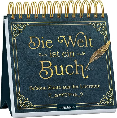 Die Welt Ist Ein Buch: Schöne Zitate Aus Der Literatur   Inspirierende Tischdeko Für Bücher-Fans In Dark Academia Ästhetik