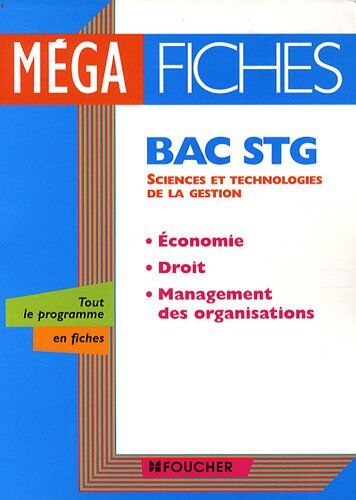 Laurent Izard Economie, Droit, Management Des Organisations Bac Stg