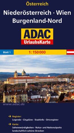 Collectif Adac Urlaubskarte Niederösterreich, Wien, Burgenland Nord 1:150.000