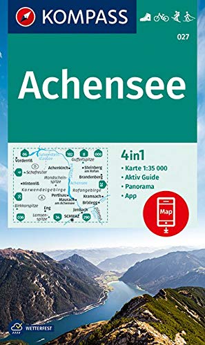 KOMPASS-Karten GmbH Kompass Wanderkarte Achensee: 4in1 Wanderkarte 1:35000 Mit Panorama Und Aktiv Guide Inklusive Karte Zur Offline Verwendung In Der Kompass-App. ... Langlaufen. (Kompass-Wanderkarten, Band 27)