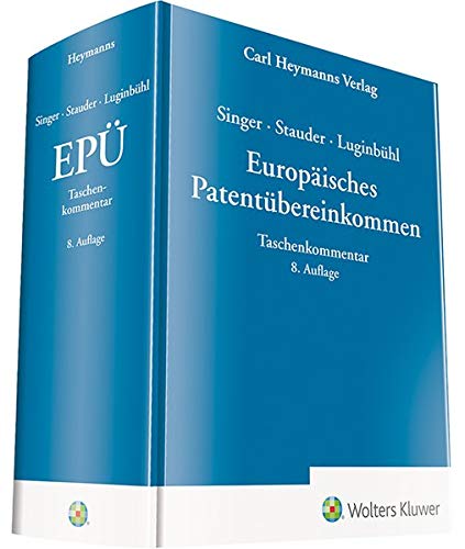 Dieter Stauder Europäisches Patentübereinkommen (Epü), Kommentar