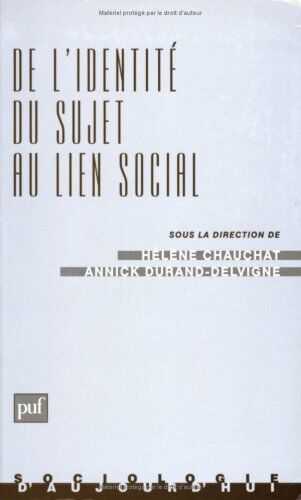 Hélène Chauchat De L'Identite Du Sujet Au Lien Social. L'Étude Des Processus Identitaires (Sociologie)