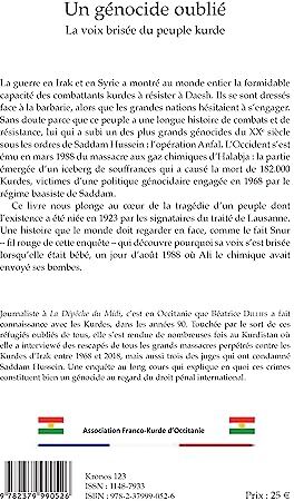 Béatrice Dillies Un Génocide Oublié: La Voix Brisée Du Peuple Kurde. Récit