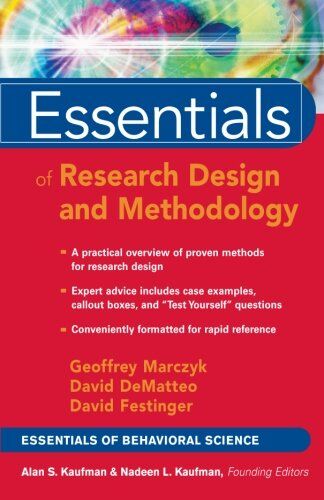 Marczyk, Geoffrey R. Essentials Of Research Design And Methodoly (Essentials Of Behavioral Science)