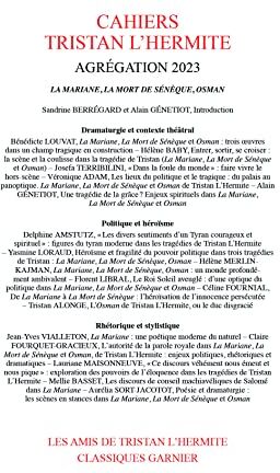 Collectif Cahiers Tristan L'Hermite: Agrégation 2023 - La Mariane, La Mort De Sénèque, Osman (2022) (2022, Hors-Série Agrégation 2023)