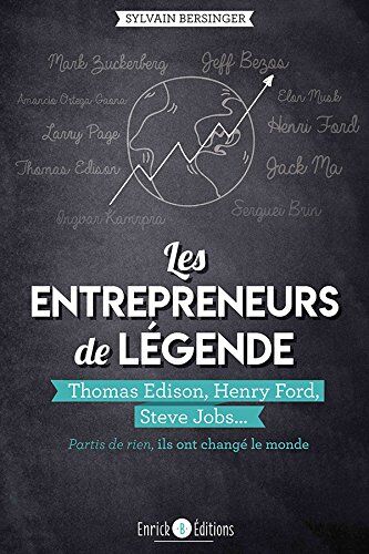 Les Entrepreneurs De Légende : Thomas Edison, Henry Ford, Steve Jobs... Partis De Rien, Ils Ont Changé Le Monde