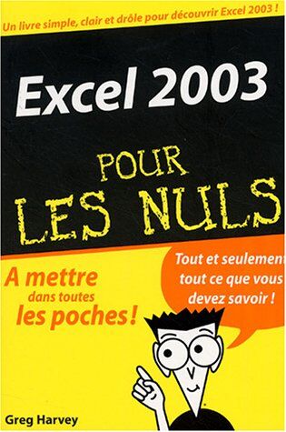 Geoffrey Harvey Excel 2003 Pour Les Nuls (Pour Les Nuls Poche)