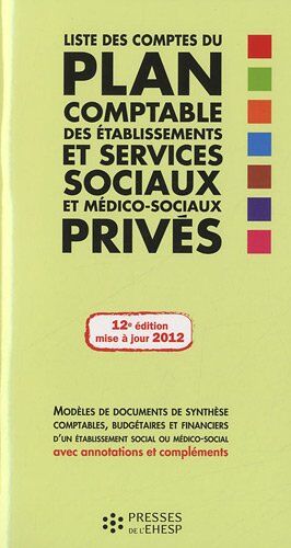 Liste Des Comptes Du Plan Comptable Des Établissements Et Services Sociaux Et Médico-Sociaux Privés