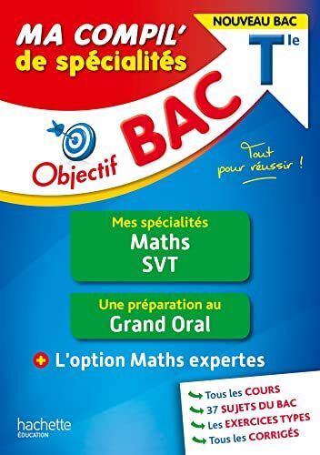 Eric Barbazo Objectif Bac Ma Compil' De Spécialités Maths Et Svt + Grand Oral + Option Maths Expertes