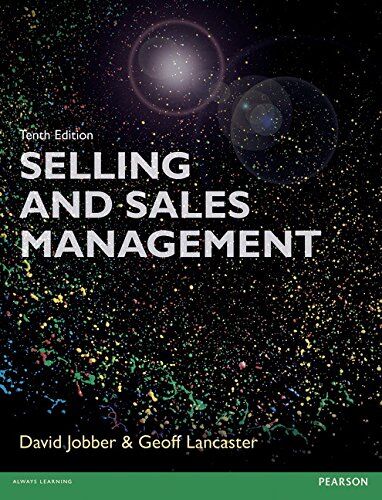 David Jobber Selling And Sales Management