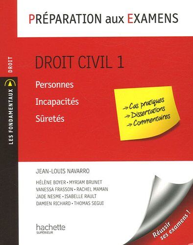 Jean-Louis Navarro Droit Civil 1 : Personnes, Incapacités, Sûretés