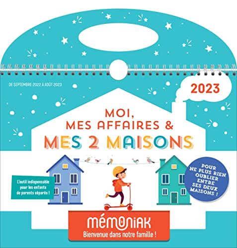 Editions 365 Moi, Mes Affaires Et Mes 2 Maisons Mémoniak, Aide L'Enfant De Parents Divorcés/séparés À S'Organiser