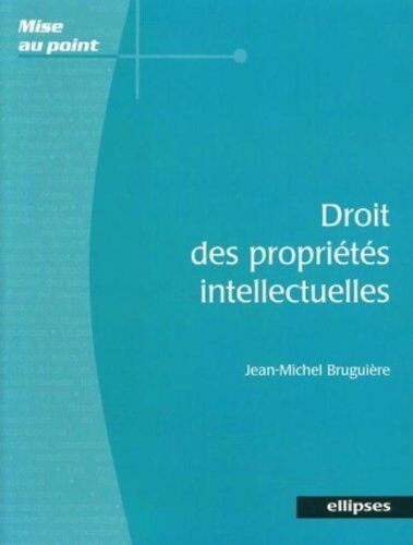 Jean-Michel Bruguière Droit Des Propriétés Intellectuelles