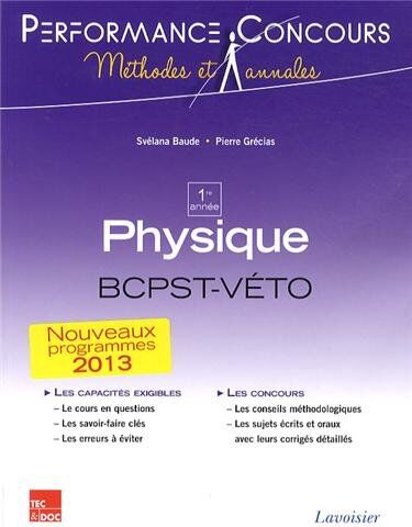 Svélana Baude Physique 1re Année Bcpst-Veto