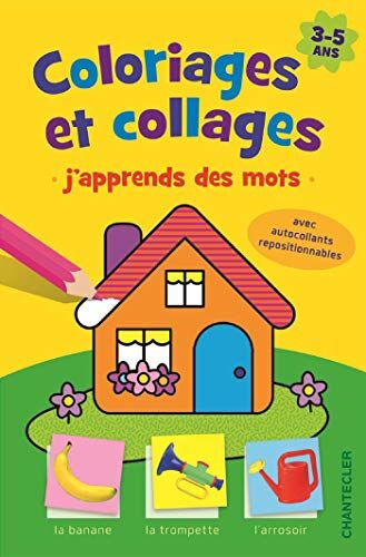 ZNU Coloriages Et Collages J'Apprends Des Mots (3-5 A.): Avec Autocollants Repositionnables