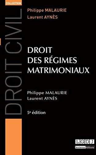 Philippe Malaurie Droit Des Régimes Matrimoniaux