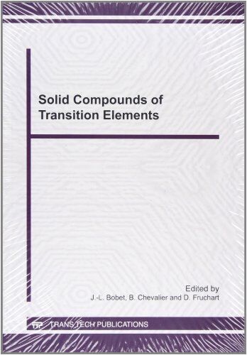 Bobet, J L Solid Compounds Of Transition Elements (Solid State Phenomena, Band 170)