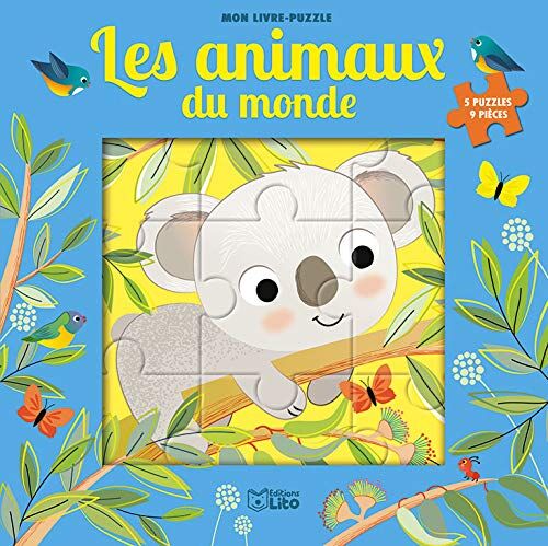 Corinne Lemerle Mon Livre Puzzle 9 Pièces: Les Animaux Du Monde - Dès 2 Ans: 5 Puzzles 9 Pièces