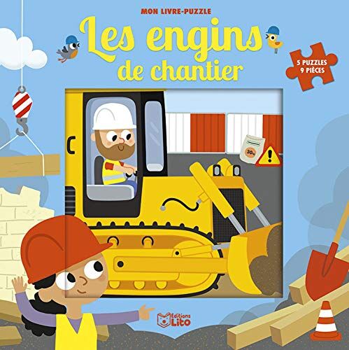 Jean-Sébastien Deheeger Mon Livre Puzzle 9 Pièces: Les Engins De Chantier - Dès 2 Ans