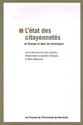 Jane Jenson Etat Des Citoyennetes En Europe Et Dans Les Ameriques (L') (Sc Hum Hors Coll)