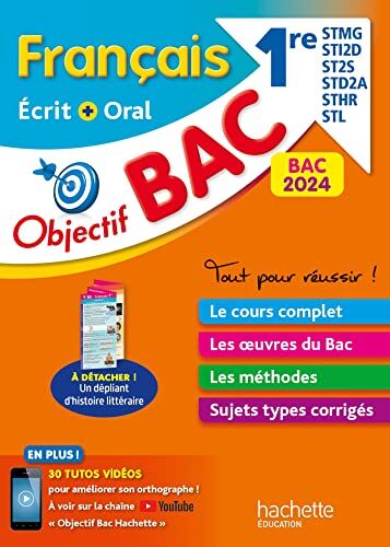 Sofia Rossignol Objectif Bac 2024 - Français Écrit Et Oral 1res Stmg - Sti2d - St2s - Stl - Std2a - Sthr