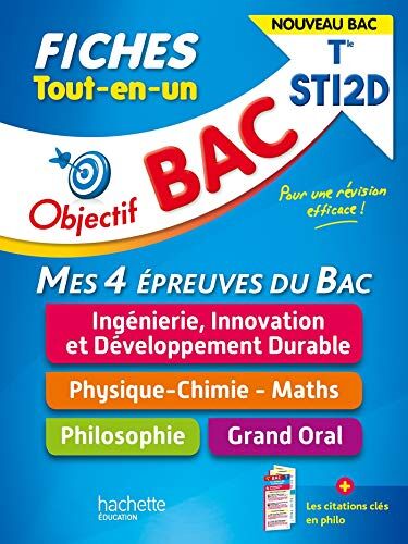 Collectif Objectif Bac Fiches Tout-En-Un Term Sti2d - Nouveaux Programmes