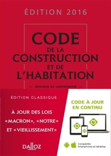 Jean-Philippe Brouant Code De La Construction Et De L'Habitation : Annoté Et Commenté