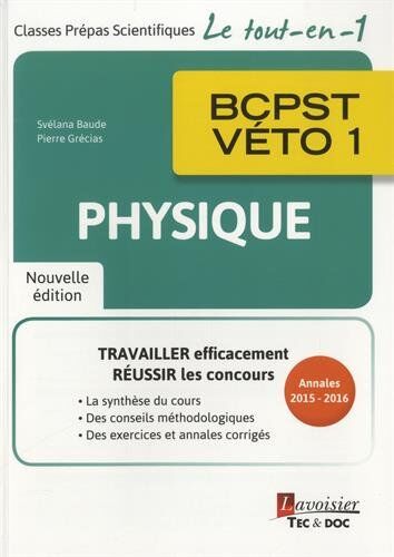 Physique, Bcpst-Véto, 1re Année