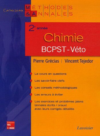 Pierre Grécias Chimie 2e Année Bcpst-Véto