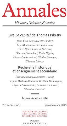 Collectif Annales 1/2015 Lire Le Capital De Thomas Piketty Janvier-Mars 2015