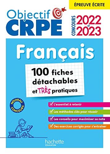 Elise Hennion-Brung Objectif Crpe 2022 Et 2023 Mes Fiches Détachables - Français, Épreuve Écrite D'Admissibilité