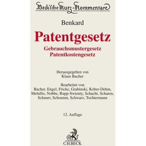 Georg Benkard Patentgesetz: Gebrauchsmustergesetz, Patentkostengesetz