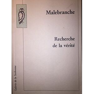 Nicolas Malebranche Recherche De La Vérité