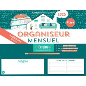 Organiseur Mensuel Mémoniak 2025 : 16 Mois, De Septembre 2024 À Décembre 2025 - Publicité Organiseur Mensuel Mémoniak 2025 : 16 Mois, De Septembre 2024 À Décembre 2025 - Publicité