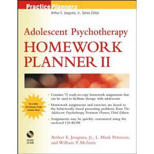 Peterson, L. Mark Adolescent Psychotherapy Homework Planner Ii (Practice Planners) - Publicité Peterson, L. Mark Adolescent Psychotherapy Homework Planner Ii (Practice Planners) - Publicité