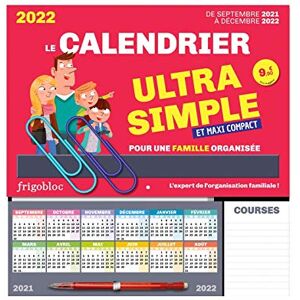 Play Bac Frigobloc 2022 : Le Calendrier Ultra Simple Et Maxi-Compact Pour Une Famille Organisée : De Septembre 2021 À Décembre 2022 - Publicité Play Bac Frigobloc 2022 : Le Calendrier Ultra Simple Et Maxi-Compact Pour Une Famille Organisée : De Septembre 2021 À Décembre 2022 - Publicité