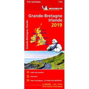 Carte Grande-Bretagne, Irlande Michelin 2019 - Publicité Carte Grande-Bretagne, Irlande Michelin 2019 - Publicité