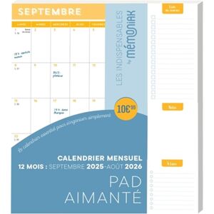 Pad Aimanté Mensuel 2025-2026 - Publicité Pad Aimanté Mensuel 2025-2026 - Publicité