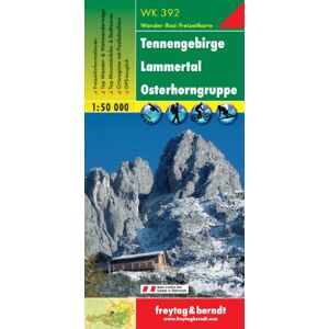 Freytag-Berndt und Artaria KG Freytag Berndt Wanderkarten, Wk 392,Tennengebirge - Lammertal - Osterhorngruppe - Maßstab 1:50.000 - Publicité Freytag-Berndt und Artaria KG Freytag Berndt Wanderkarten, Wk 392,Tennengebirge - Lammertal - Osterhorngruppe - Maßstab 1:50.000 - Publicité