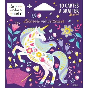 Licornes Merveilleuses : 10 Cartes À Gratter Dorées - Publicité Licornes Merveilleuses : 10 Cartes À Gratter Dorées - Publicité