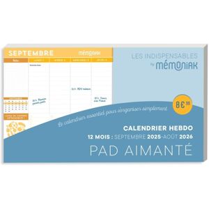 Pad Aimanté Hebdomadaire 2025-2026 - Publicité Pad Aimanté Hebdomadaire 2025-2026 - Publicité